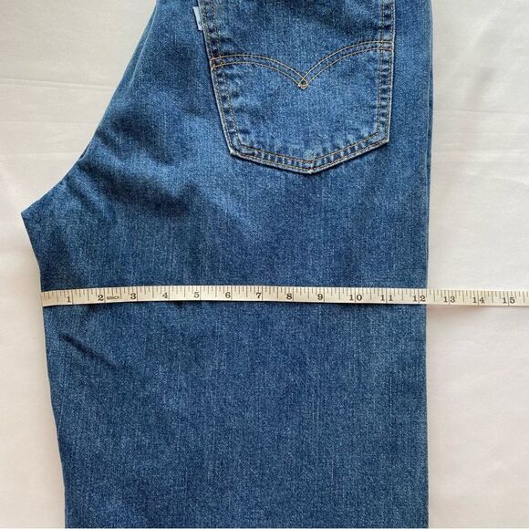 Rare 90's Levi's Blank White Tab 966 Medium Wash Ribcage Wide Leg Jeans … - Picture 16 of 16